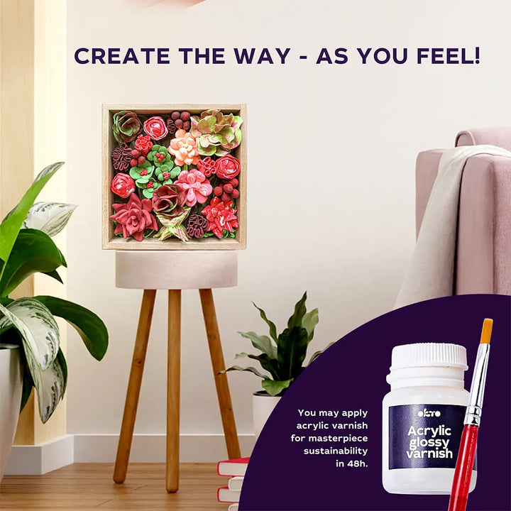 Air Clay Succulents "Passion" | Okto Sensory Art