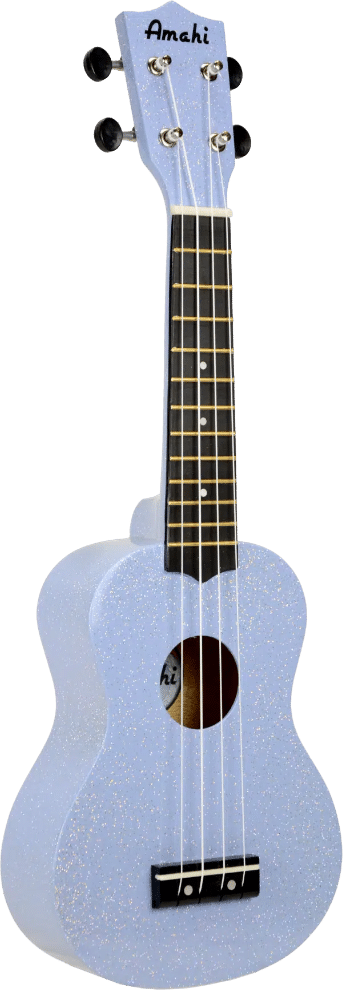 Amahi Moonbeam Blue Glitter Ukulele, Soprano