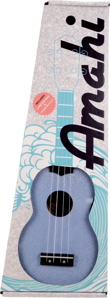 Amahi Moonbeam Blue Glitter Ukulele, Soprano