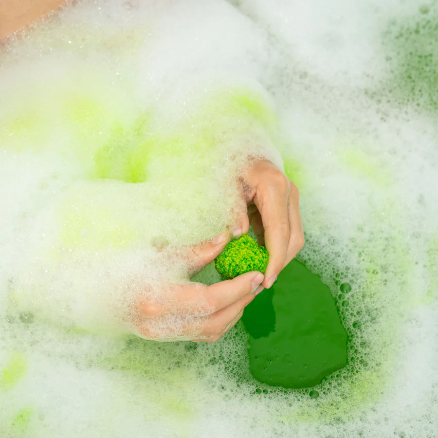 green fizzie in water