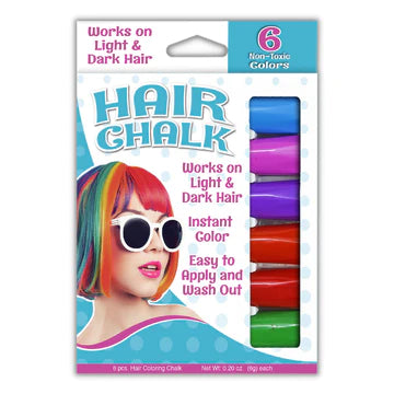 Hair Coloring Chalk, 6 Pack | TPG