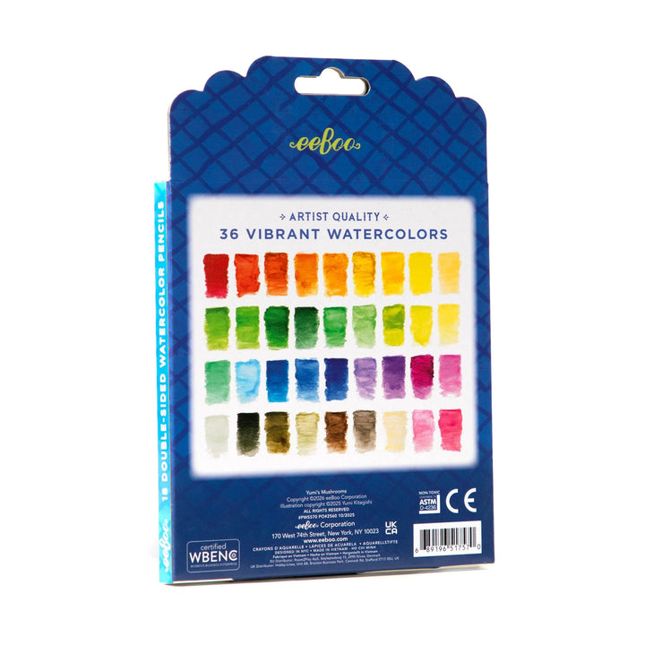 Yumi's Mushrooms Watercolor Pencils | eeboo