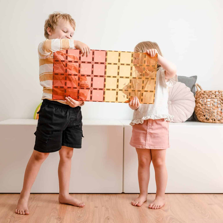 Pastel Lemon & Peach Base Plate 2 pc | Connetix