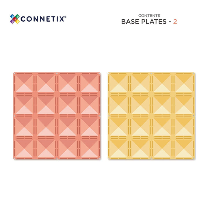 Pastel Lemon & Peach Base Plate 2 pc | Connetix