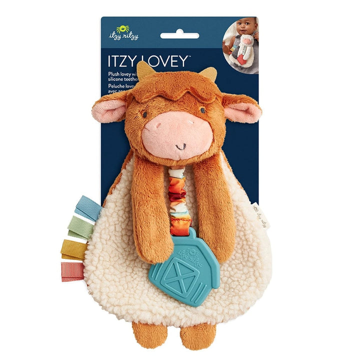 Itzy Ritzy Teether *New* Highland Cow Itzy Friends Lovey Plush