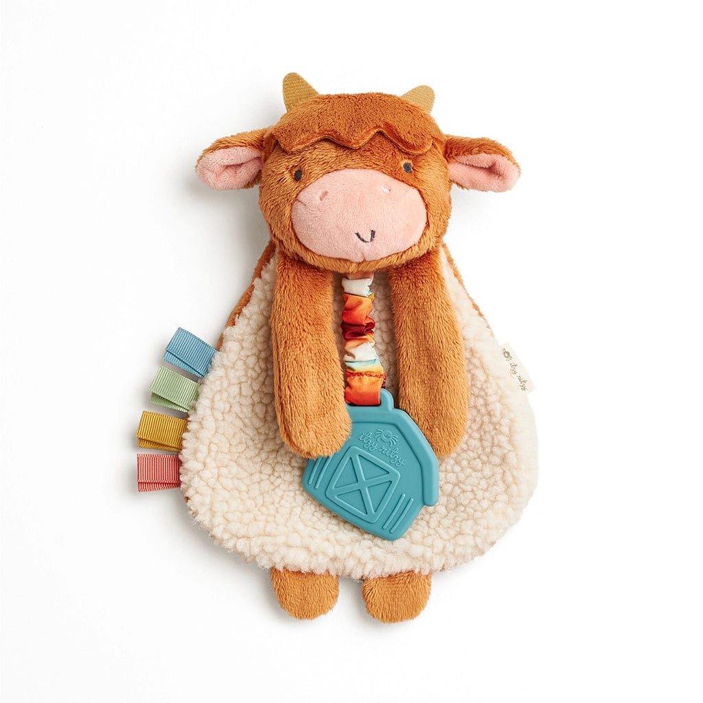 Itzy Ritzy Teether *New* Highland Cow Itzy Friends Lovey Plush