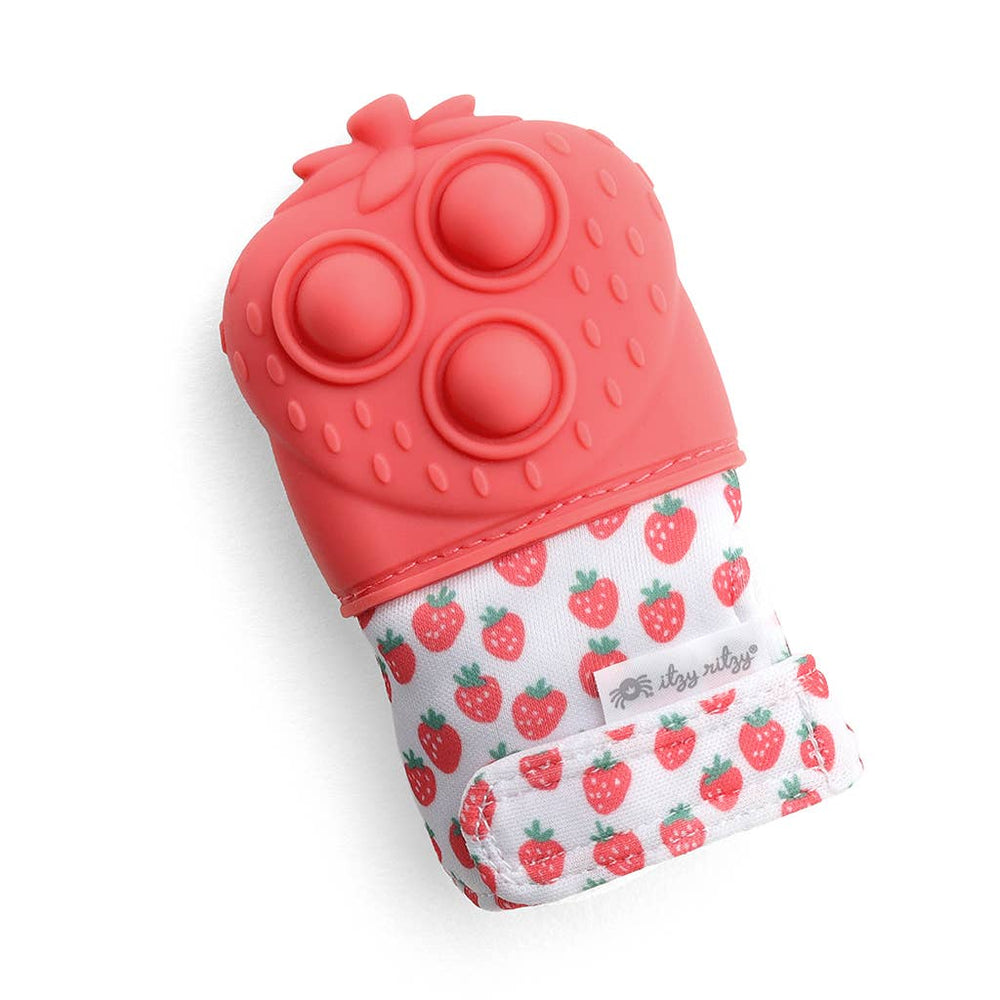 Itzy Ritzy Teether Strawberry *NEW* Itzy Mitt Pop™