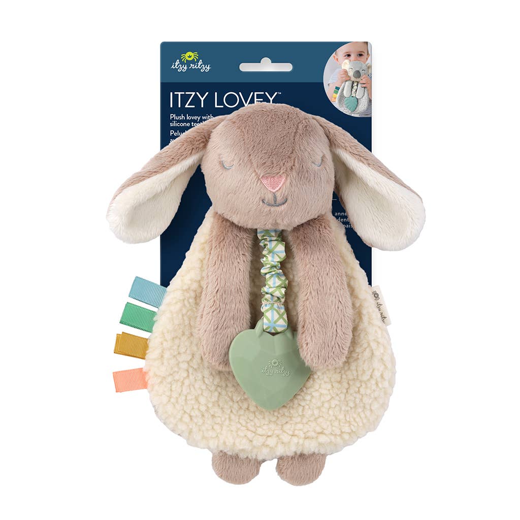 Itzy Ritzy Teether Taupe Bunny Itzy Friends Lovey™ Plush