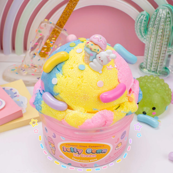 Jelly Bean Ice Cream Cloud Creme Slime | Kawaii Slime Company