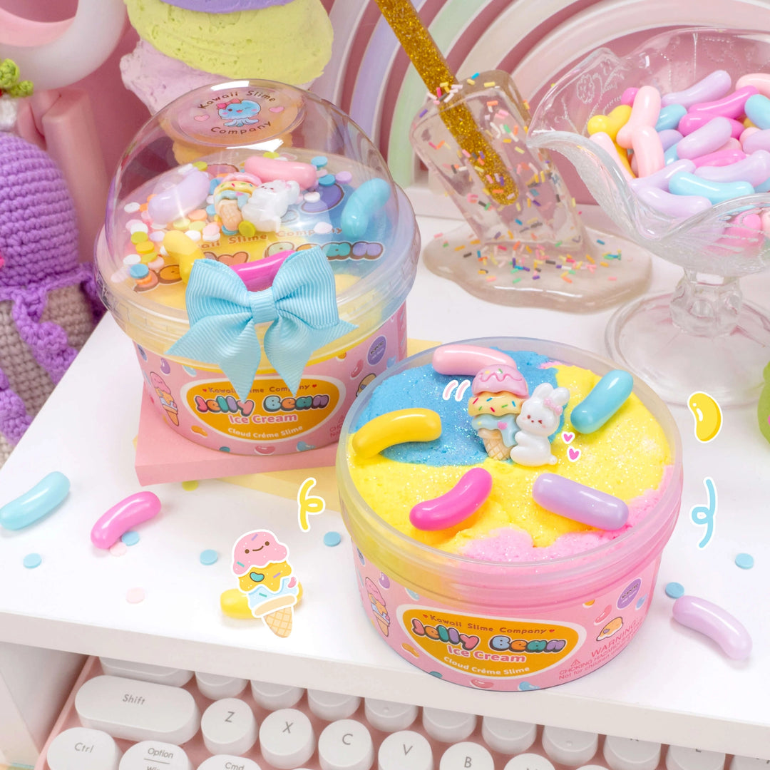 Jelly Bean Ice Cream Cloud Creme Slime | Kawaii Slime Company