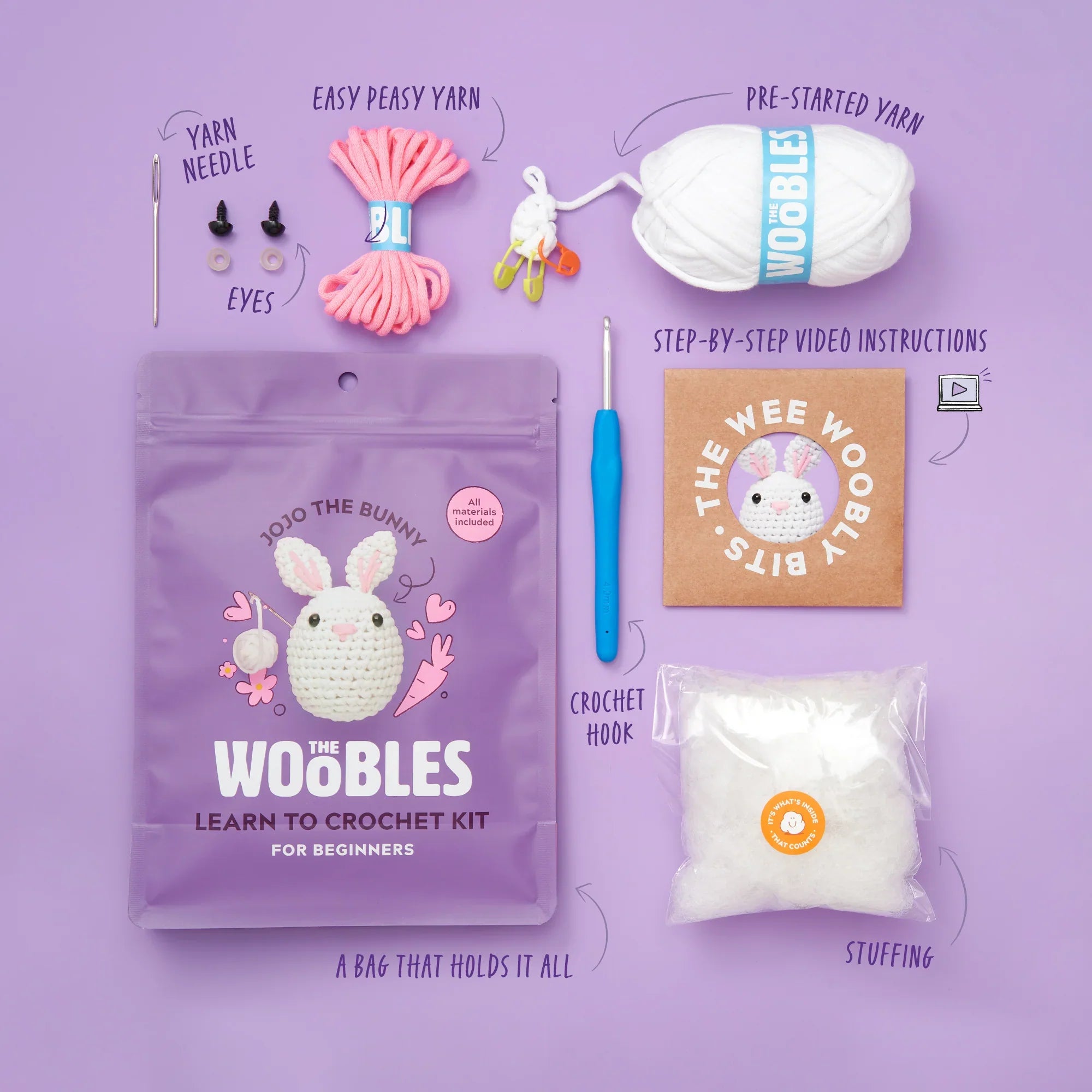 Jojo the Bunny Crochet Kit | The Woobles