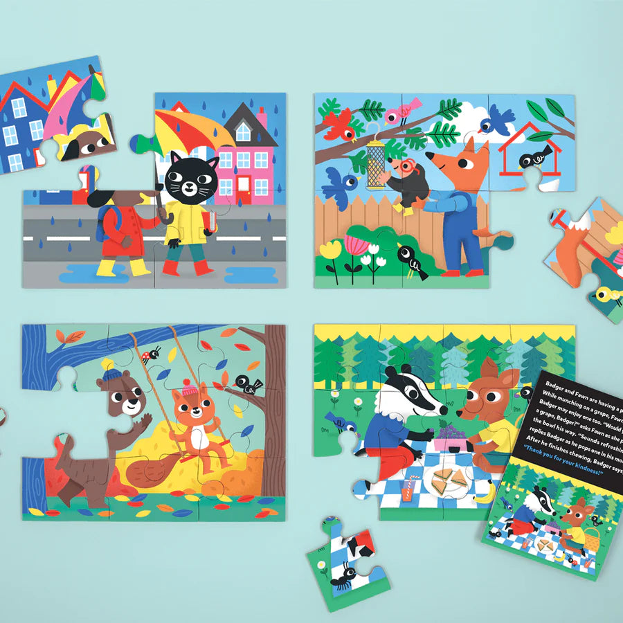 Kindness 4-In-a-Box Progressive Puzzle | mudpuppy