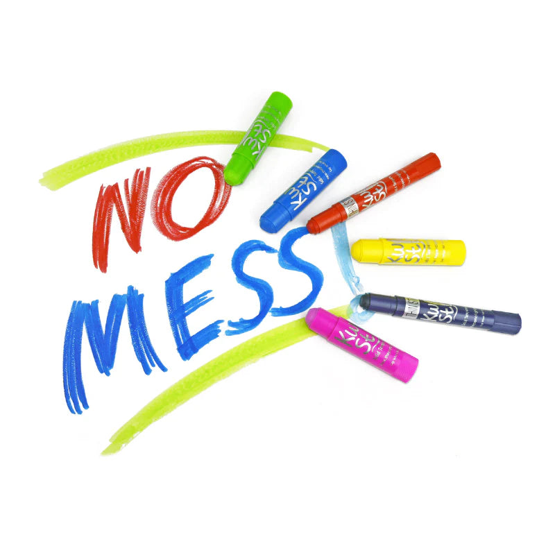 "No Mess" written with kwik stix
