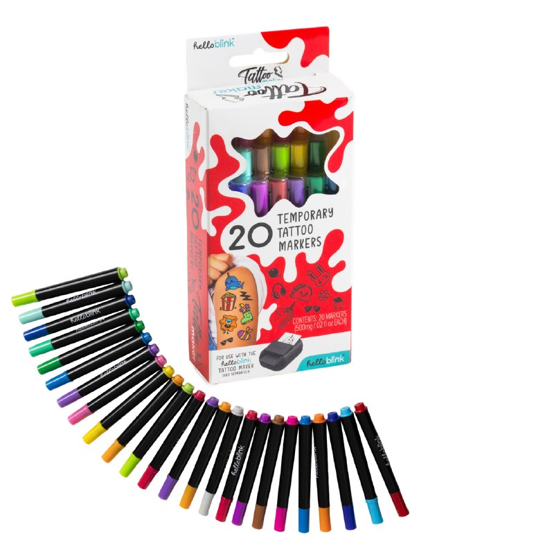 Hello Blink - Tattoo Maker 20 Marker Pack | Gamewright