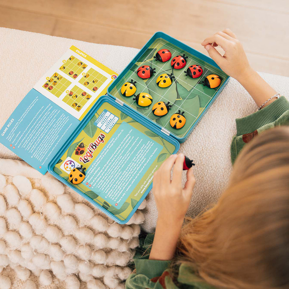 top view of kid playing game