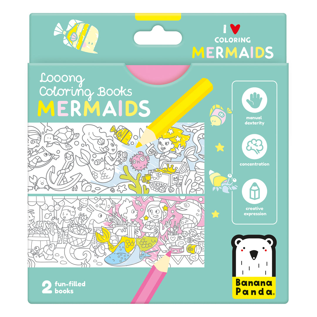 front cover of mermaids coloring book