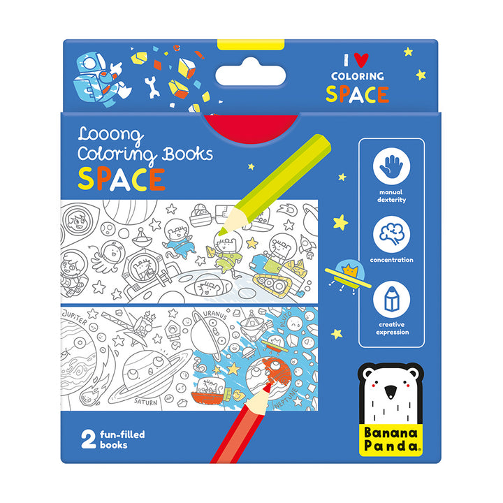front cover of space coloring book