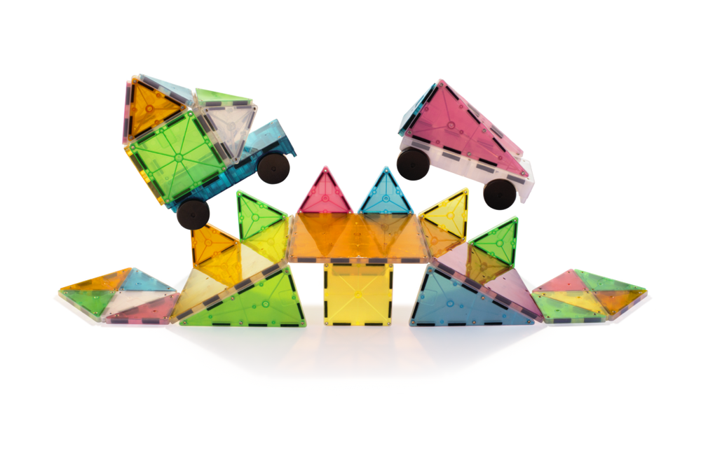 Magna-Tiles Clear Colors 48-Piece Deluxe Set – Growing Tree Toys