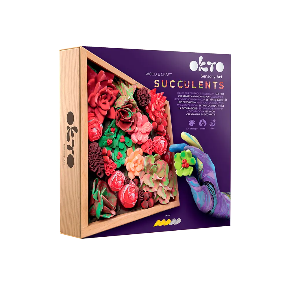 Air Clay Succulents "Passion" | Okto Sensory Art