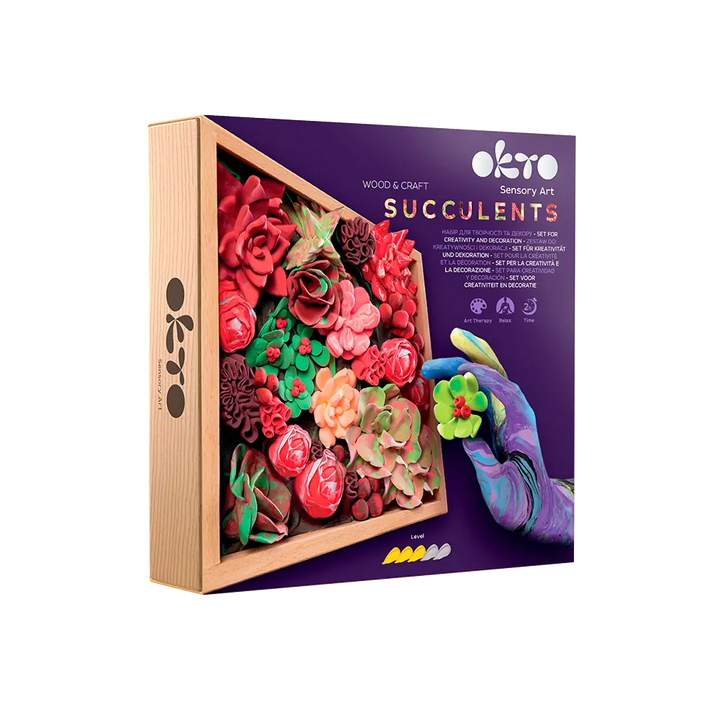 Air Clay Succulents "Passion" | Okto Sensory Art