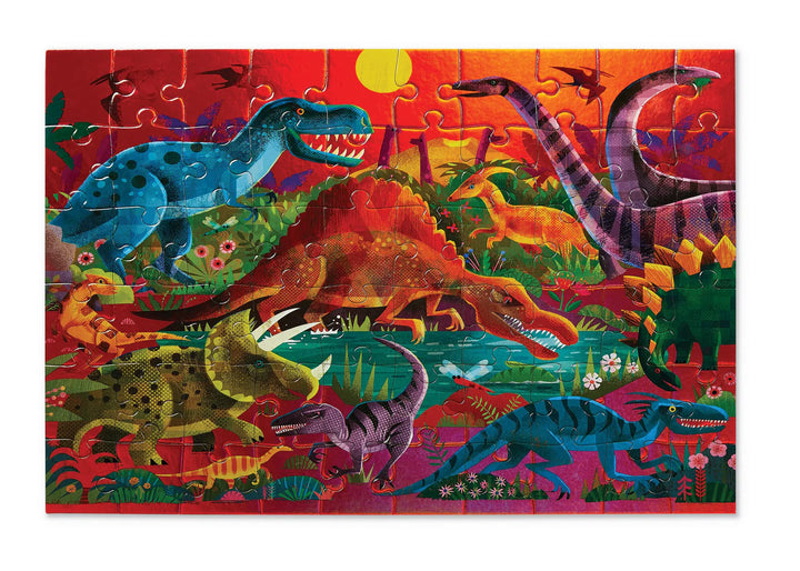 Dinosaur World Holographic Puzzle - 100pcs | Crocodile Creek