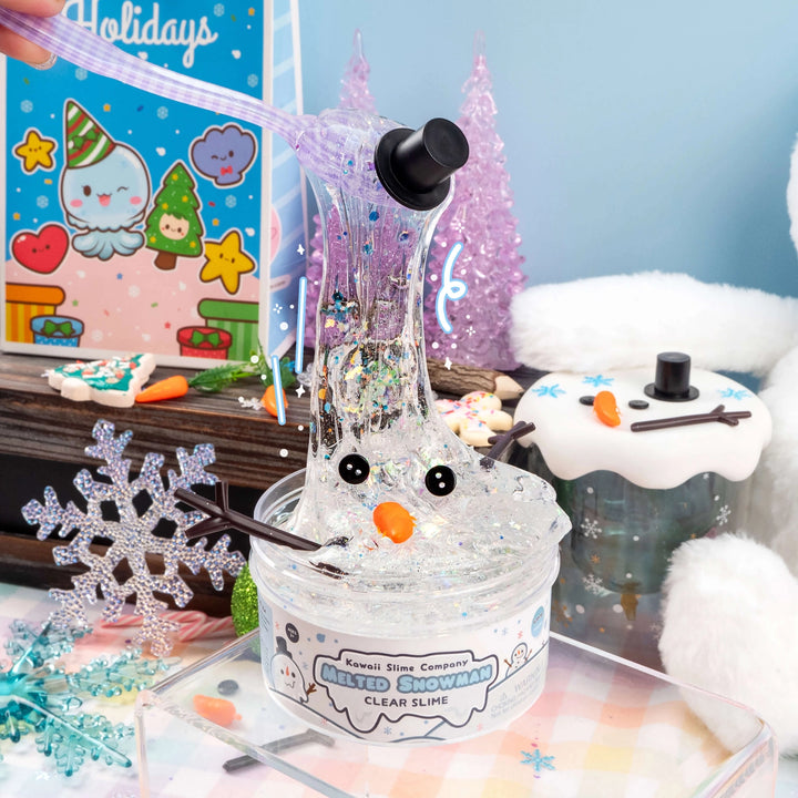 Melted Snowman Clear Putty Slime | Kawaii Slime Company