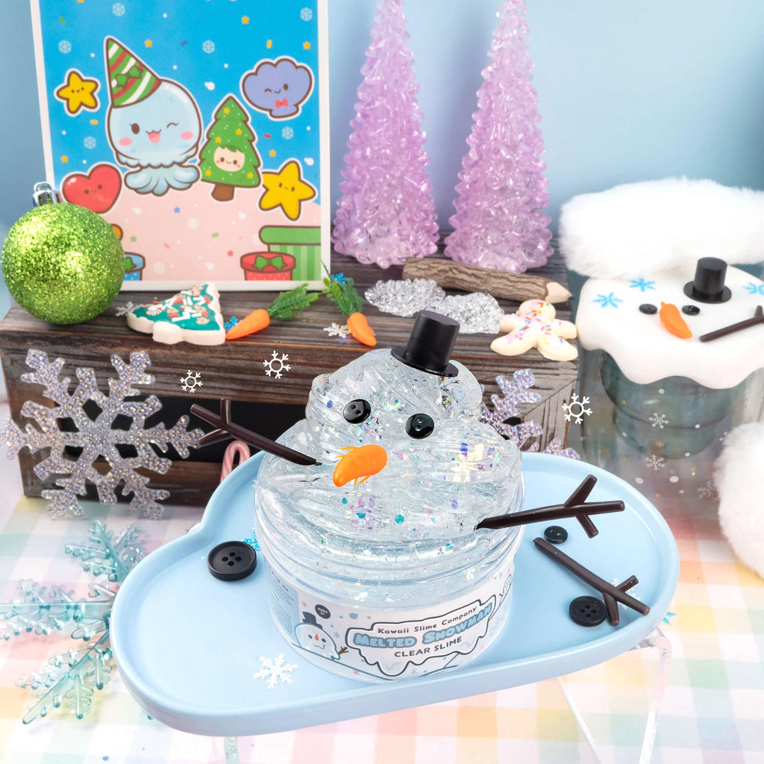 Melted Snowman Clear Putty Slime | Kawaii Slime Company