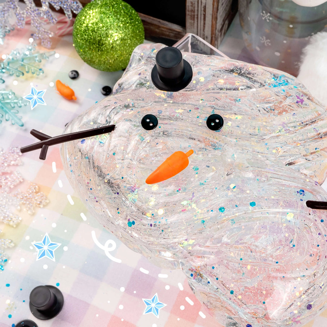 Melted Snowman Clear Putty Slime | Kawaii Slime Company