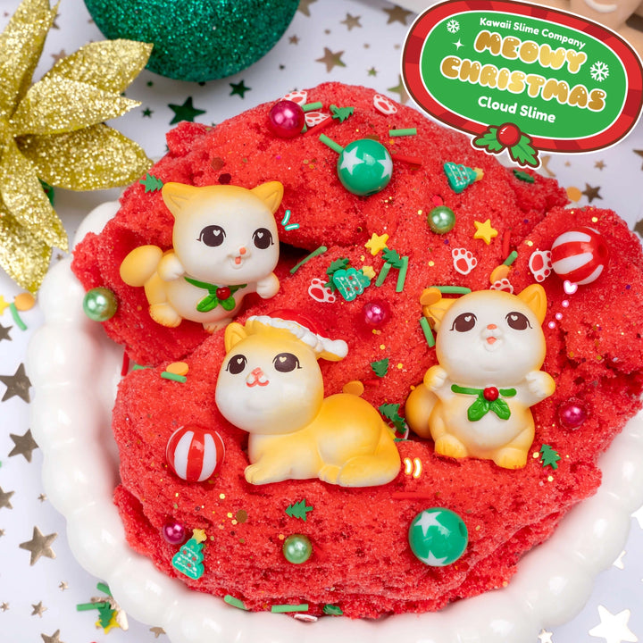 Meowy Christmas Cloud Slime | Kawaii Slime Company