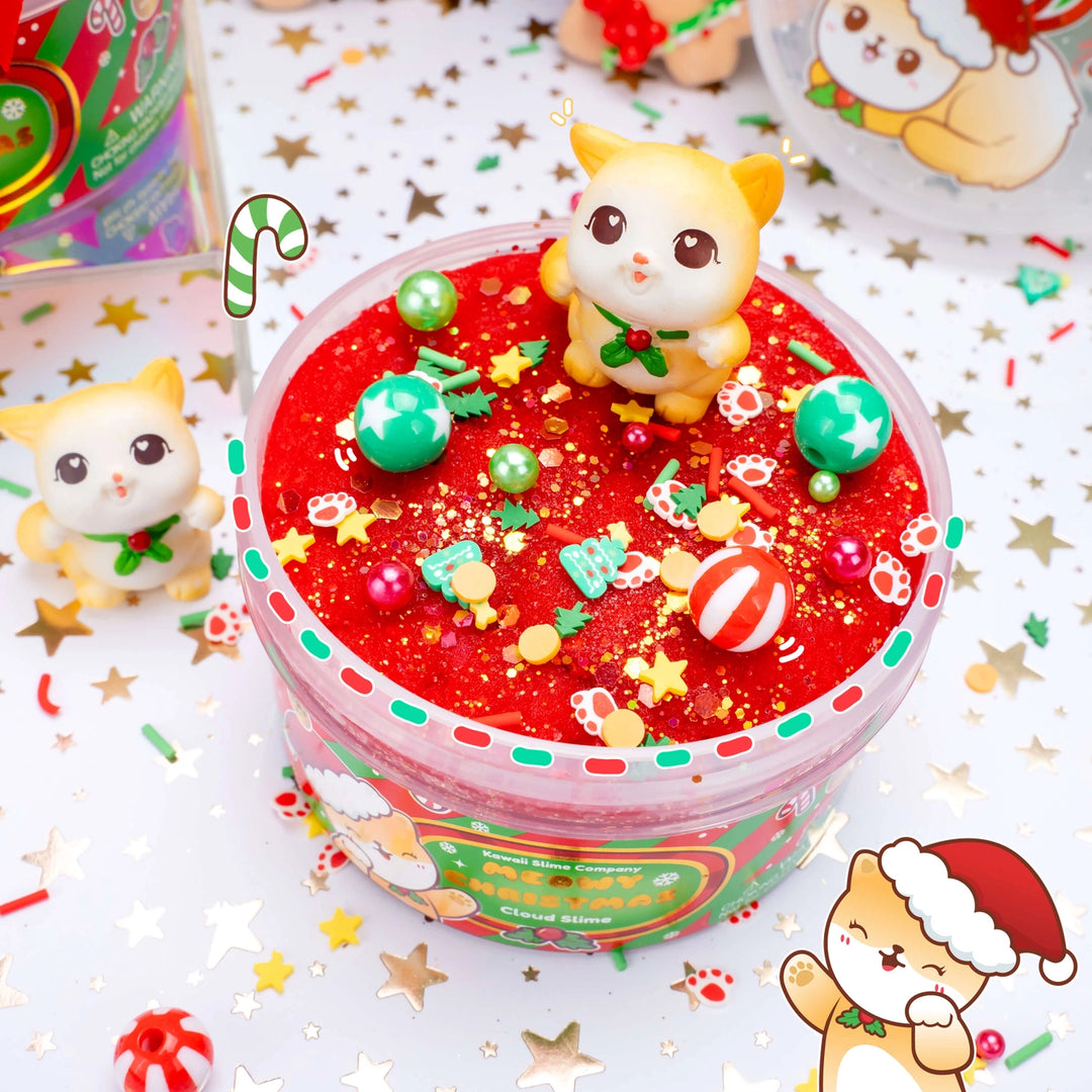 Meowy Christmas Cloud Slime | Kawaii Slime Company