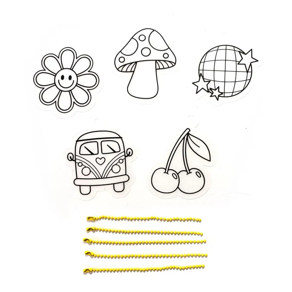 Shrink-Its! Mini DIY Shrink Art Kit - Good Vibes - 5 Charms | OOLY