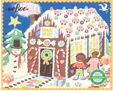 gingerbread house mini puzzle cover art