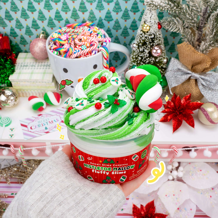 Mistletoe Mallow Fluffy Slime | Kawaii Slime Company