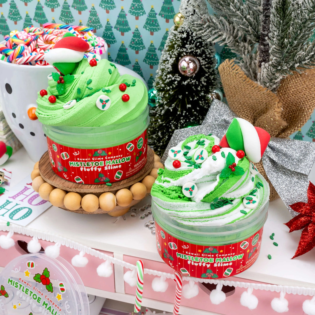 Mistletoe Mallow Fluffy Slime | Kawaii Slime Company