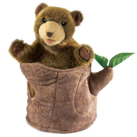 Bear in Tree Stump | Folkmanis
