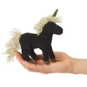 Mini Black Unicorn Finger Puppet | Folkmanis