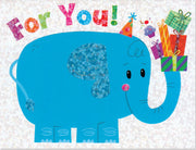 Foil: Blue Elephant Enclosure Card