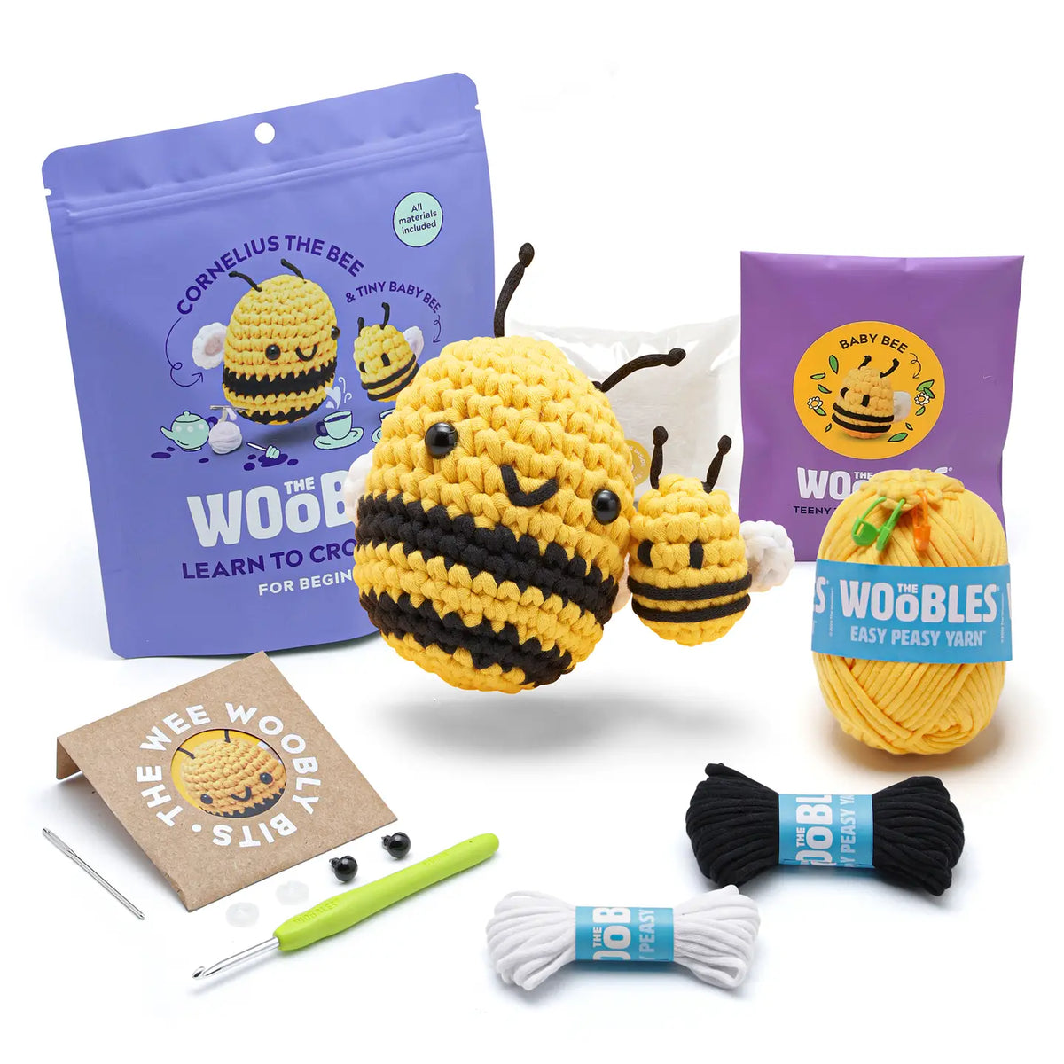 Mommy & Me Cornelius the Bee Combo Crochet Kit | The Woobles