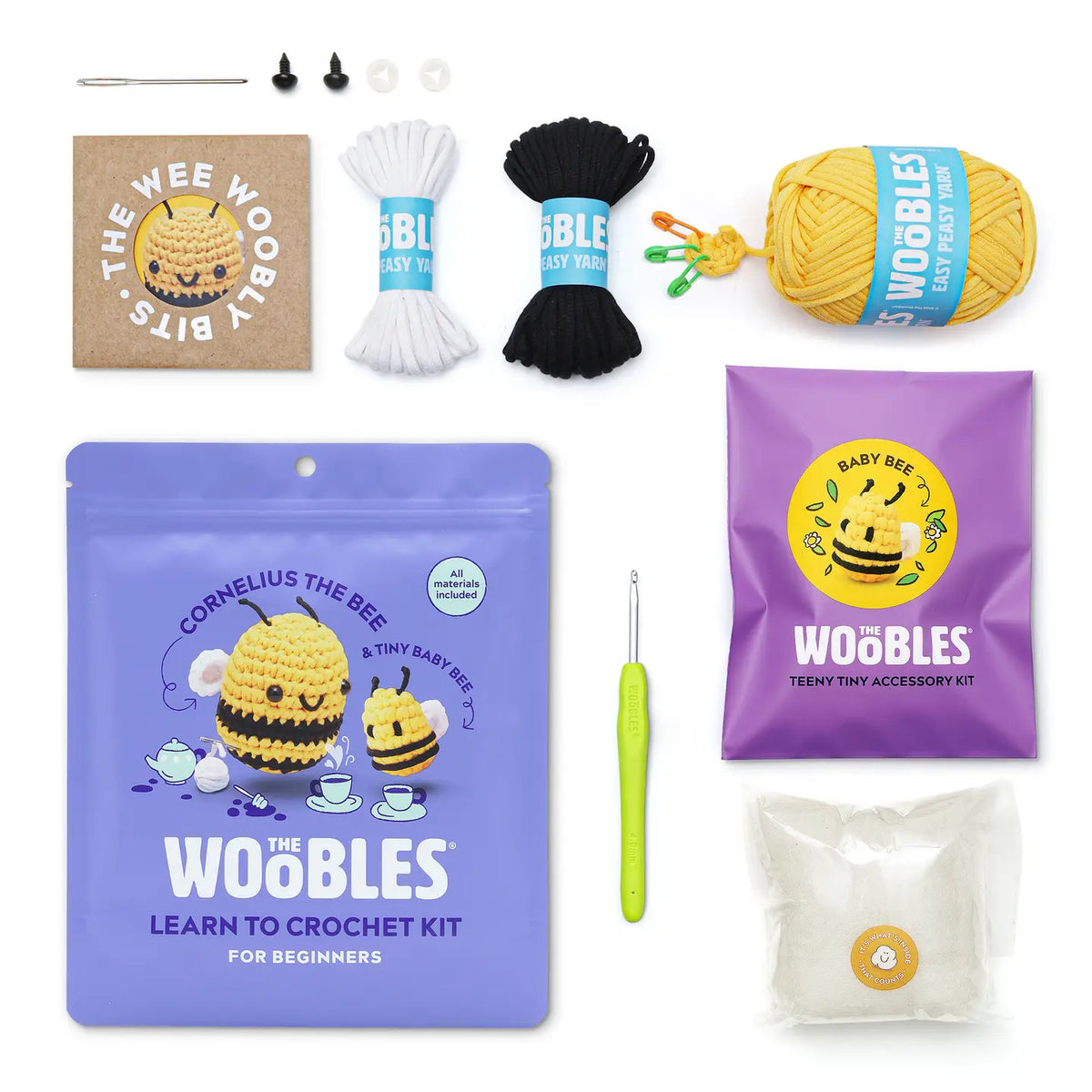 Mommy & Me Cornelius the Bee Combo Crochet Kit | The Woobles