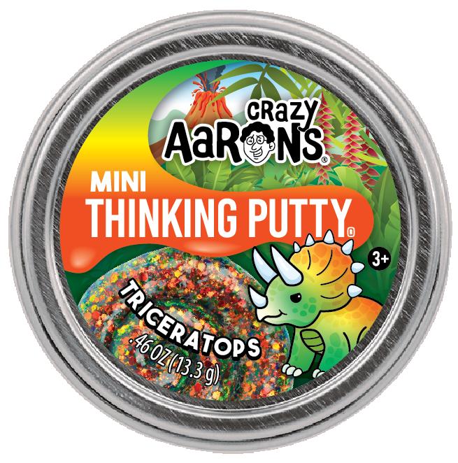 Mini Triceratops - 2" Thinking Putty Tin | Crazy Aarons