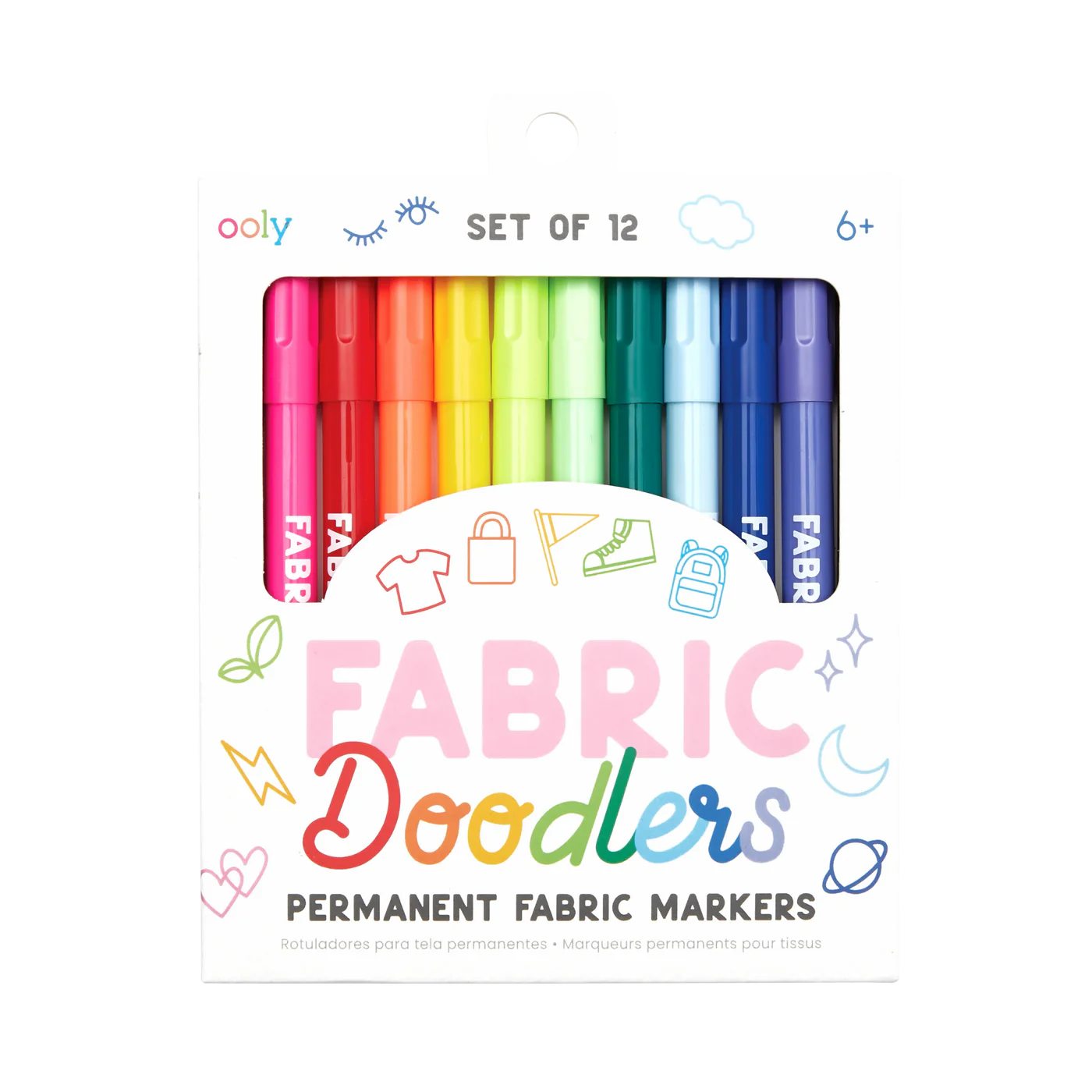 Fabric Doodlers Markers - Set of 12 | OOLY