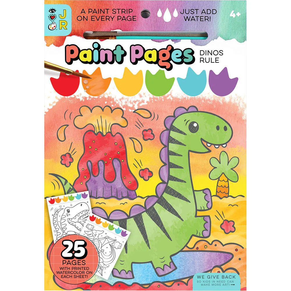 Paint Pages - Dinos Rule | Bright Stripes