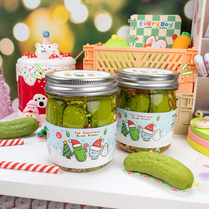 The Christmas Pickle Clear Slime | Kawaii Slime Company