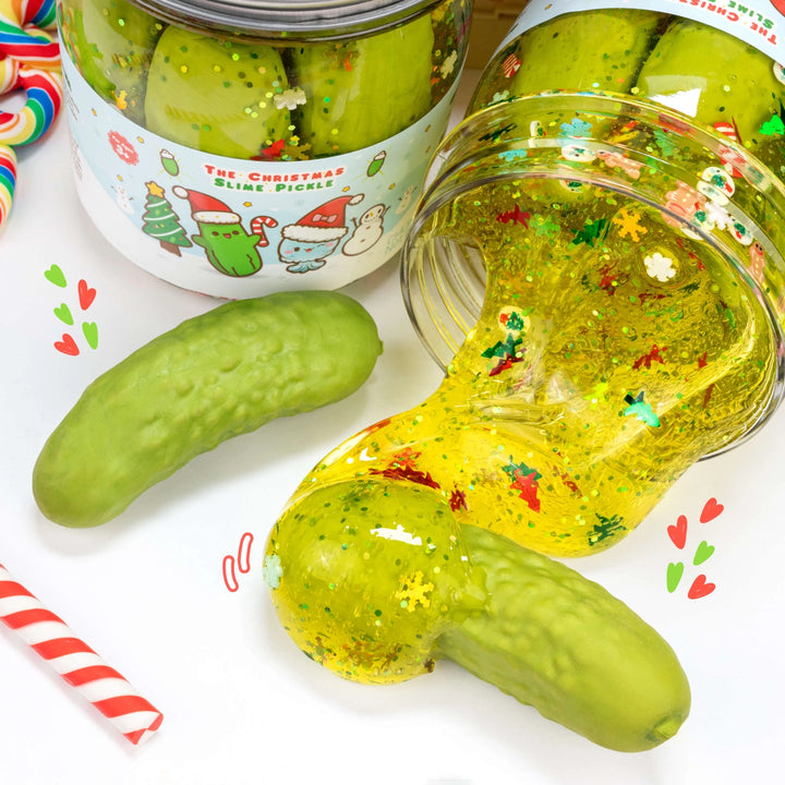 The Christmas Pickle Clear Slime | Kawaii Slime Company