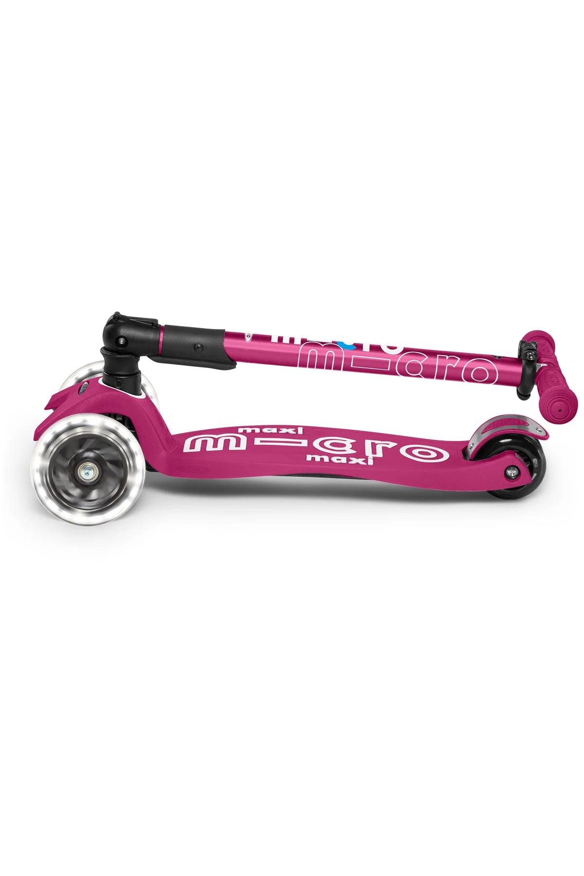 Micro Maxi Foldable LED Scooter: Berry Red - LOCAL PICK UP ONLY