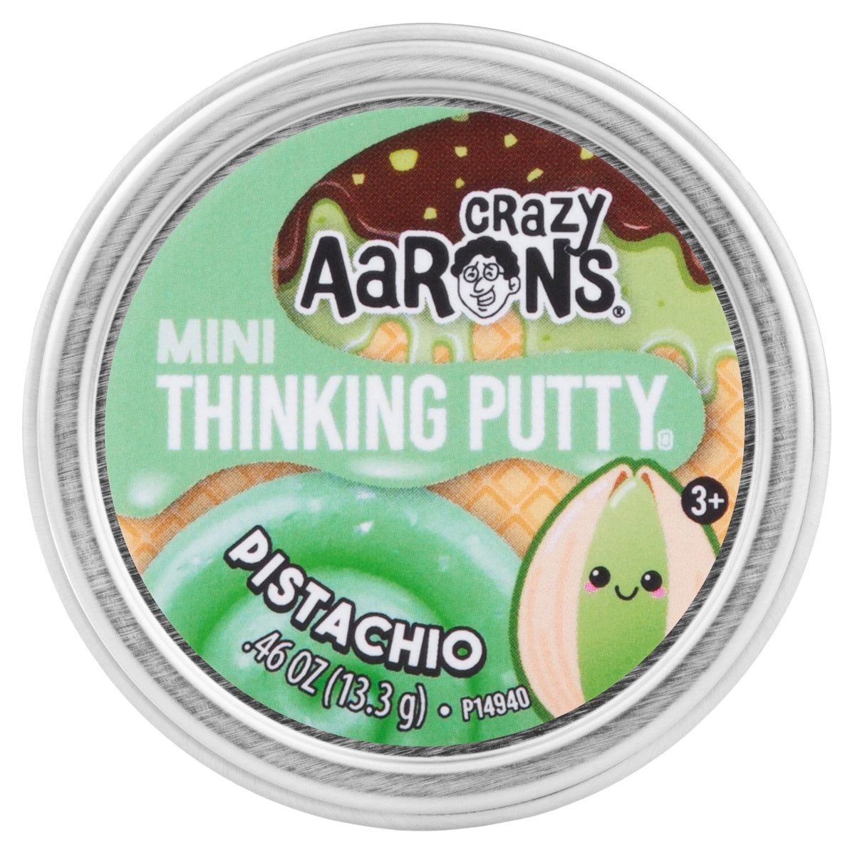 Mini Pistachio - 2" Thinking Putty Tin | Crazy Aaron's
