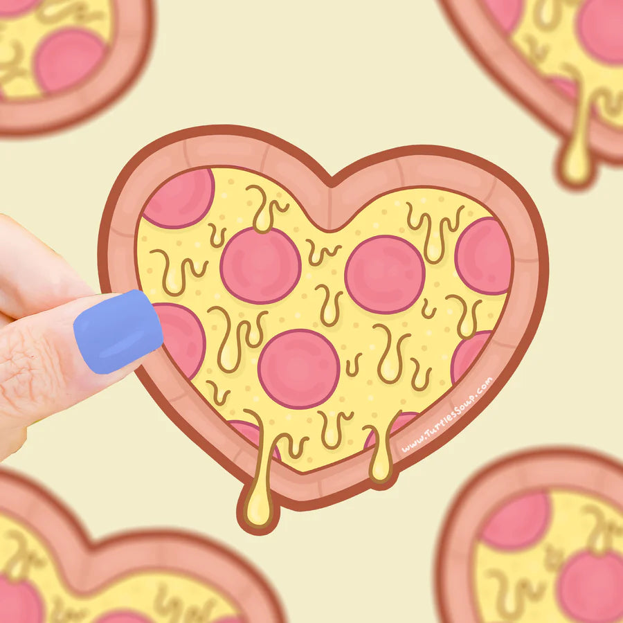 Pizza Heart Foodie Vinyl Sticker | Turtle's Soup