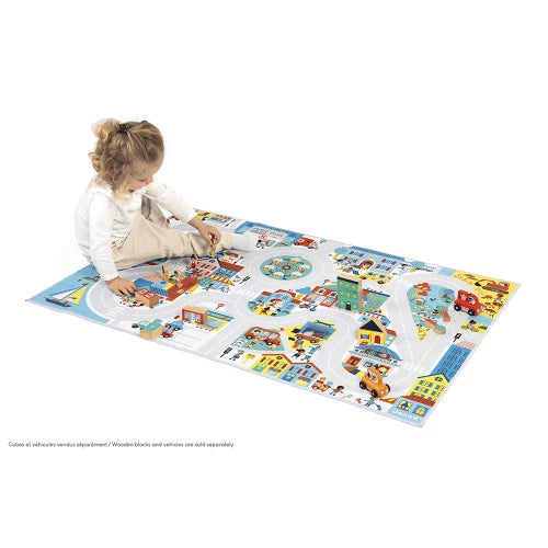 Play Mat with Circuit - Circuit City - Cross Roads | Janod - LOCAL PICK UP ONLY