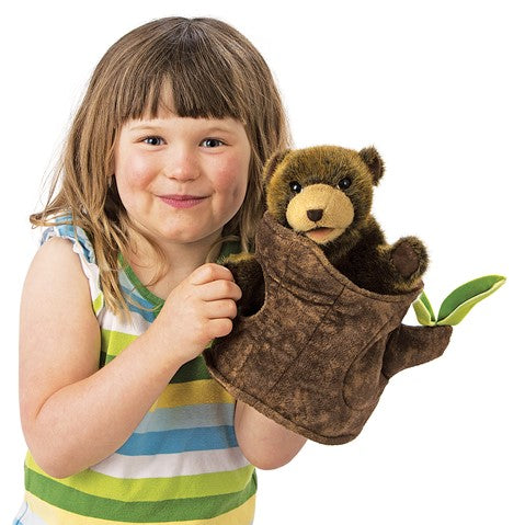Bear in Tree Stump | Folkmanis