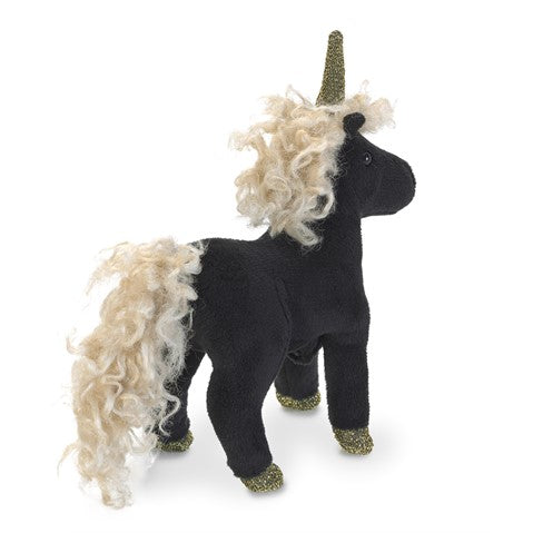 Mini Black Unicorn Finger Puppet | Folkmanis